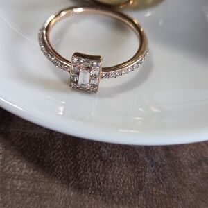 Pandora Rose Gold Luminous Ice Ring Size 9